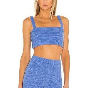 Portugal Crop Top in Persian Blue